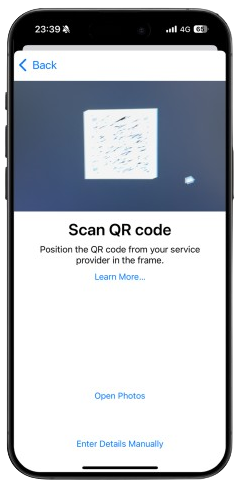 Scan the eSIM QR code